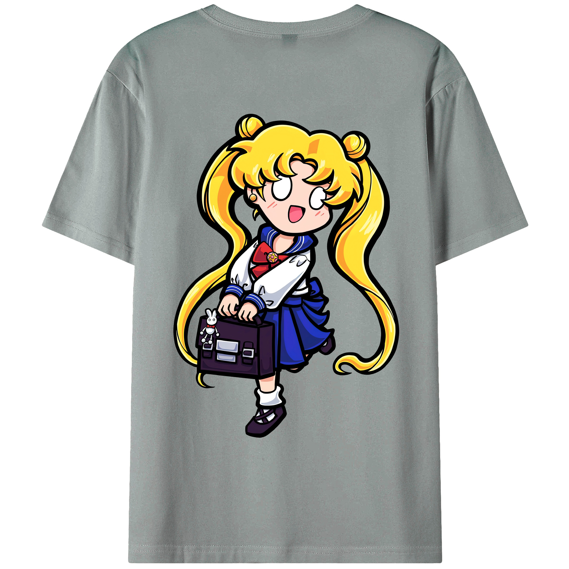 （画像用） 美少女戦士セーラームーン 愛野 美奈子 あいの みなこ Sailor Moon Aino Minako 綿100％ メンズ半袖Tシャツ（バックプリント） 通気性